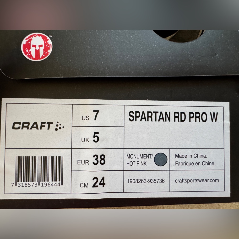 NEW Craft Spartan RD Pro in Monument and Hot Pink size 7 - Picture 4 of 4